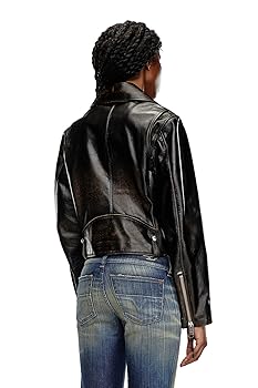 DIESEL ディーゼル ライダースジャケット レザー Ｍ ブラック（107）a Amazon.co.jp: [Diesel] [ディーゼル] レディース レザー